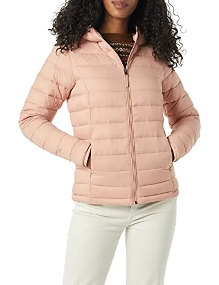 OEM New Design Padded Puffer Jacket For Women's High Quality Woven Fabrics Orange Down Puffer Waterproof Jackets For Girls