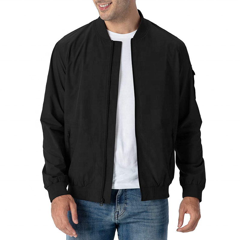 Men Wholesale custom Black Color Casual Bomber Jackets Men's Casual style Bomber Jackets for men