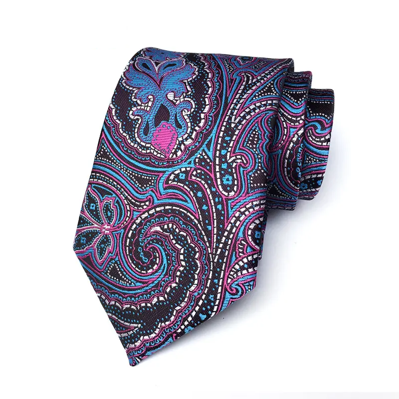 2023 High Quality Fashion Trendy Velvet Customized Embroidered Polyester Silk Suit Accessories Label Tie For Men