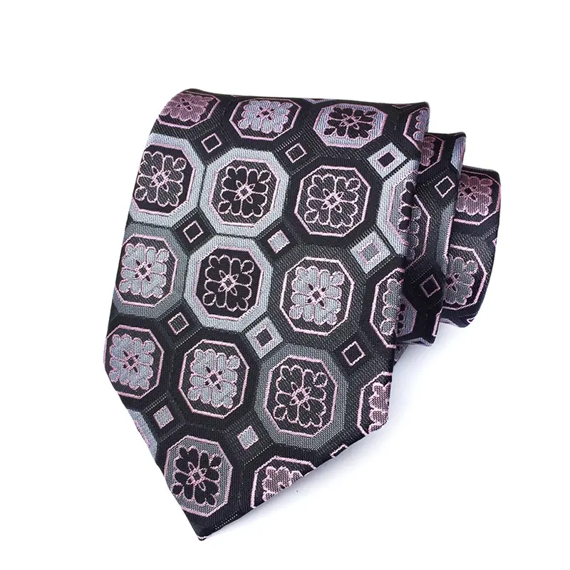 2023 High Quality Fashion Trendy Velvet Customized Embroidered Polyester Silk Suit Accessories Label Tie For Men