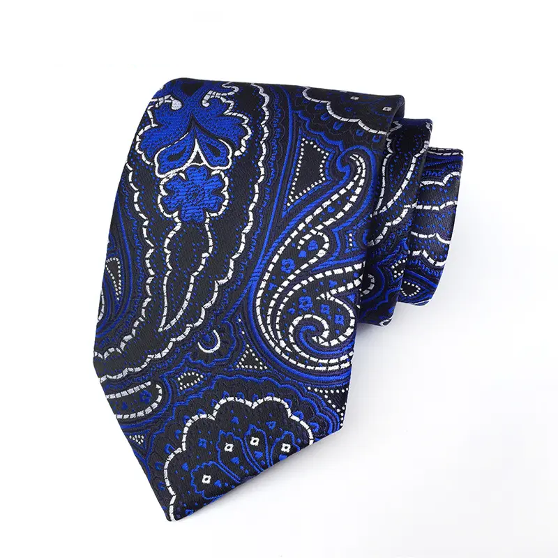 2023 High Quality Fashion Trendy Velvet Customized Embroidered Polyester Silk Suit Accessories Label Tie For Men