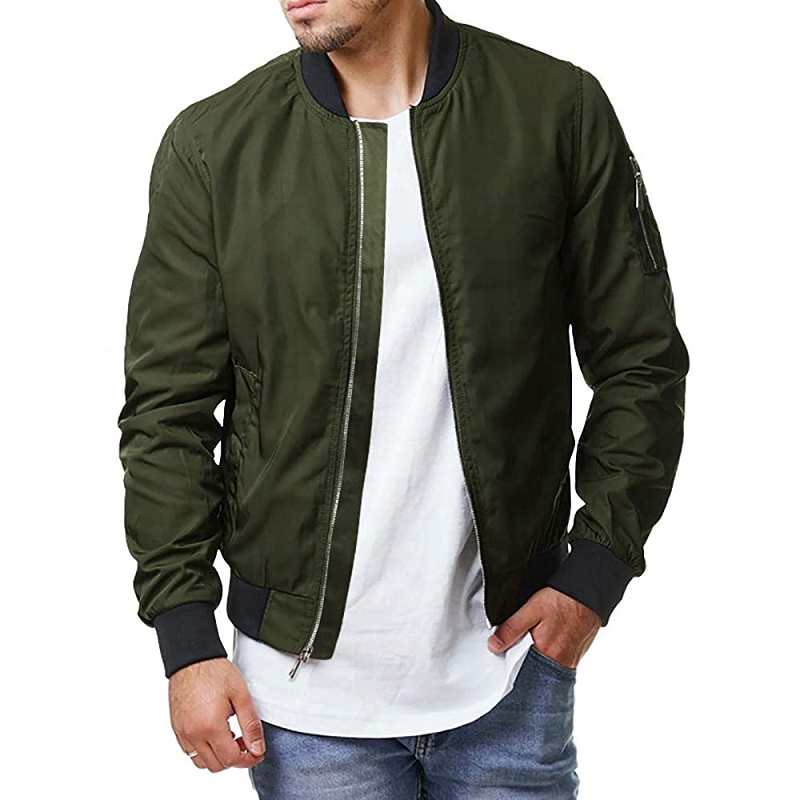 Men Wholesale custom Black Color Casual Bomber Jackets Men's Casual style Bomber Jackets for men