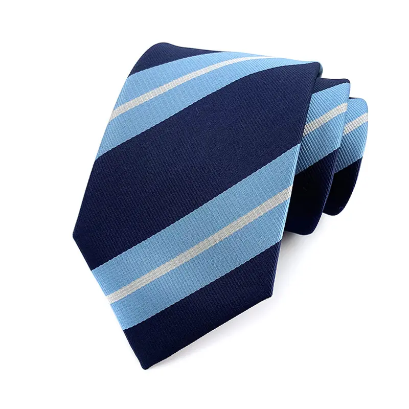 Wholesale Office Wear Custom Trendy Fashion Printed Embroidered Polyester Silk Suit Accessories Label Tie For Men