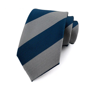 Wholesale Office Wear Custom Trendy Fashion Printed Embroidered Polyester Silk Suit Accessories Label Tie For Men