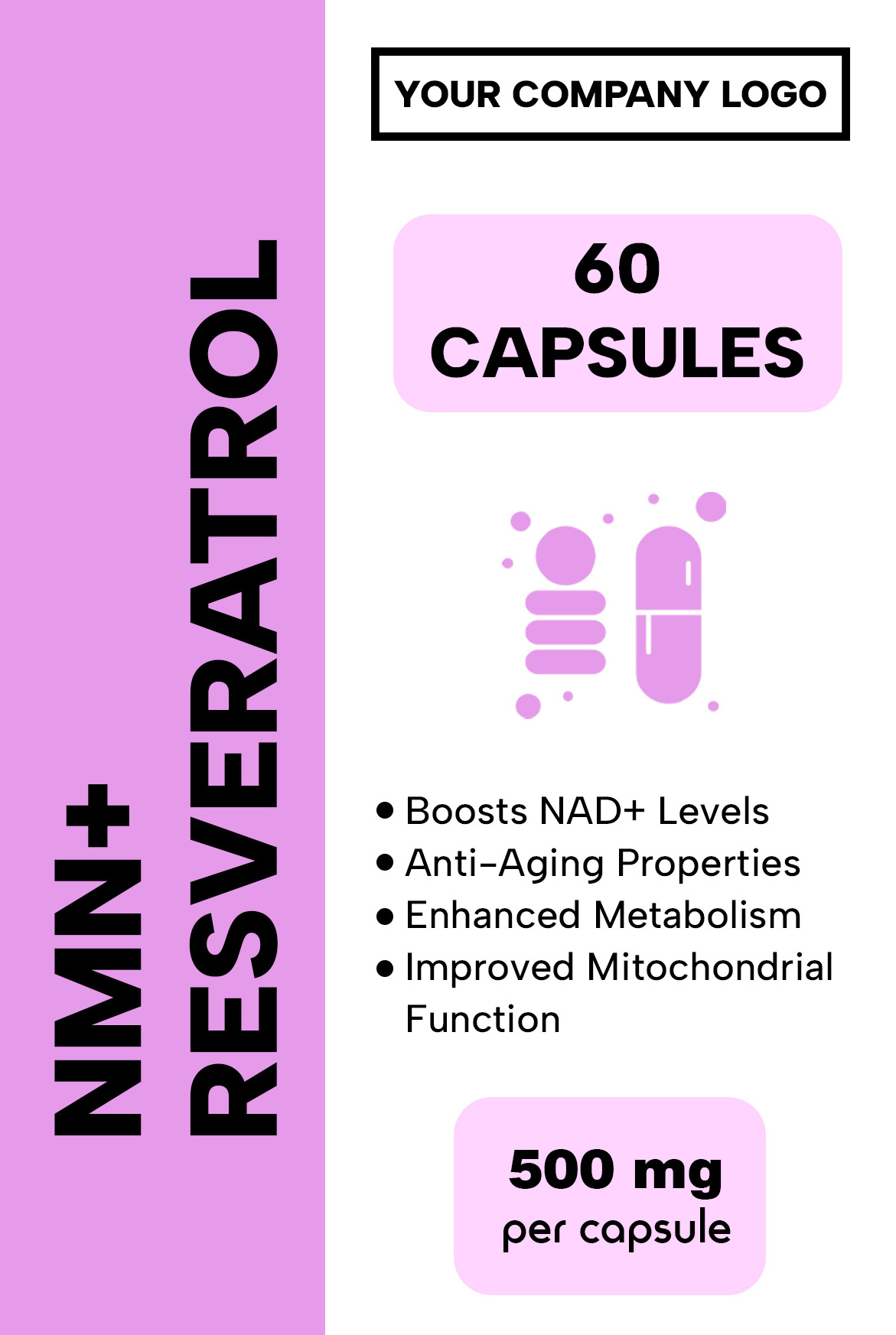 Top tier 100% Organic NMN+ Resveratrol Capsules Exceptional quality value private label needs Optimal health unbeatable price