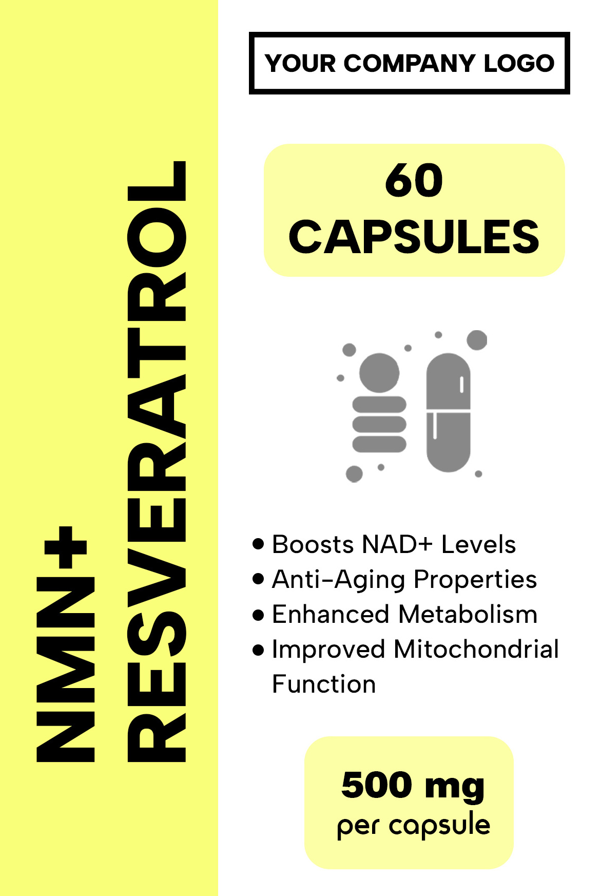 Elevate vitality  wholesale Resveratrol  NMN boost dietary supplements Anti-aging capsules to enhance NAD levels