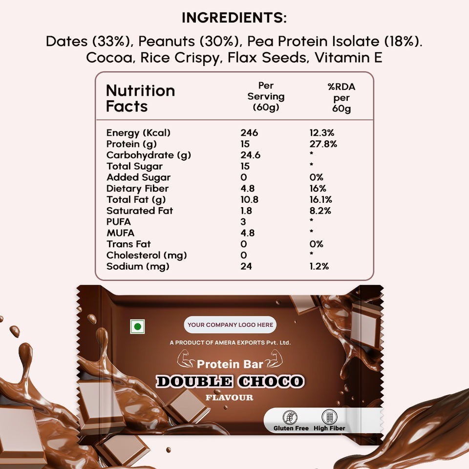 Bulk Quantity Wholesaler of Highly Nutritious Coffee Peanut Mix Berries Flavors Protein Bar at Reliable Market Price