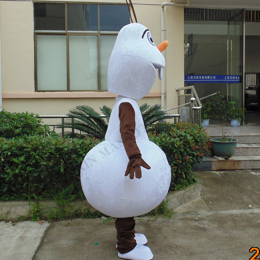 High quality High Quality Custom Olafes Mascot Costume Adult Cartoon Character Plush snowman Mascot Costumes