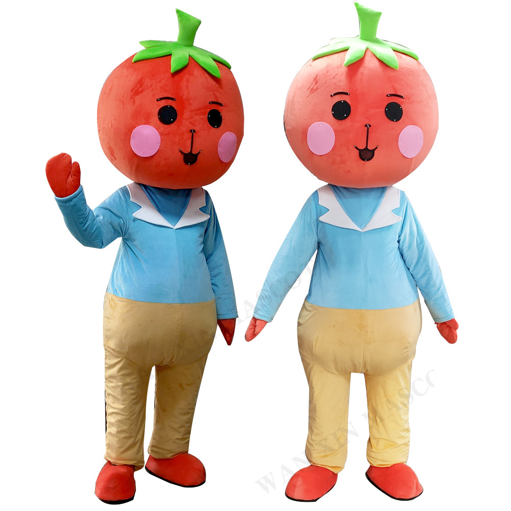 Carnival Fancy Dress Red Apple Cherry Tomato Mascot Costume Adult Cartoon Character Suit Vegetables Theme Cosplay Costumes