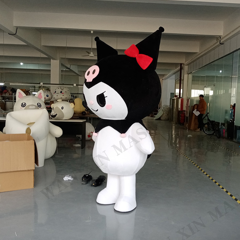 Cute cartoon black beauty doll cat plush cat toy custom mascot costume mascot costume cartoon character