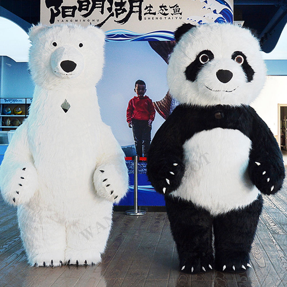 Halloween Christmas Party activities Cartoon costumes Inflatable mascot costumes cute panda and polar bear