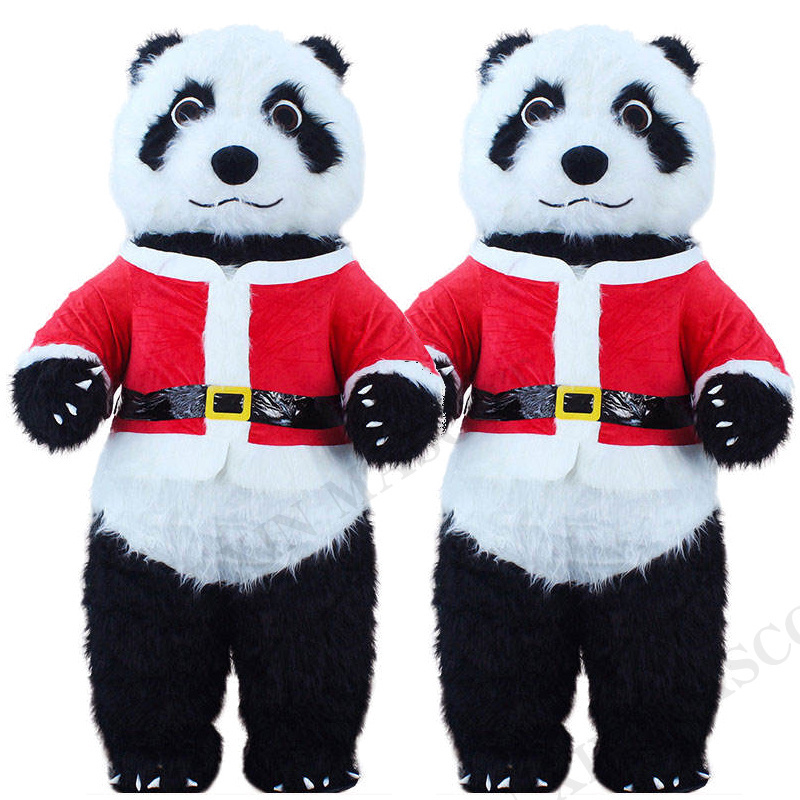 Santa suit Party Inflatable Santa Bear mascot Entertainment plush costume Adult inflatable panda costume