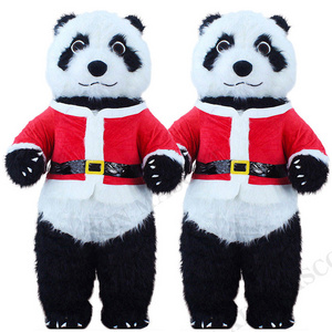 Santa suit Party Inflatable Santa Bear mascot Entertainment plush costume Adult inflatable panda costume