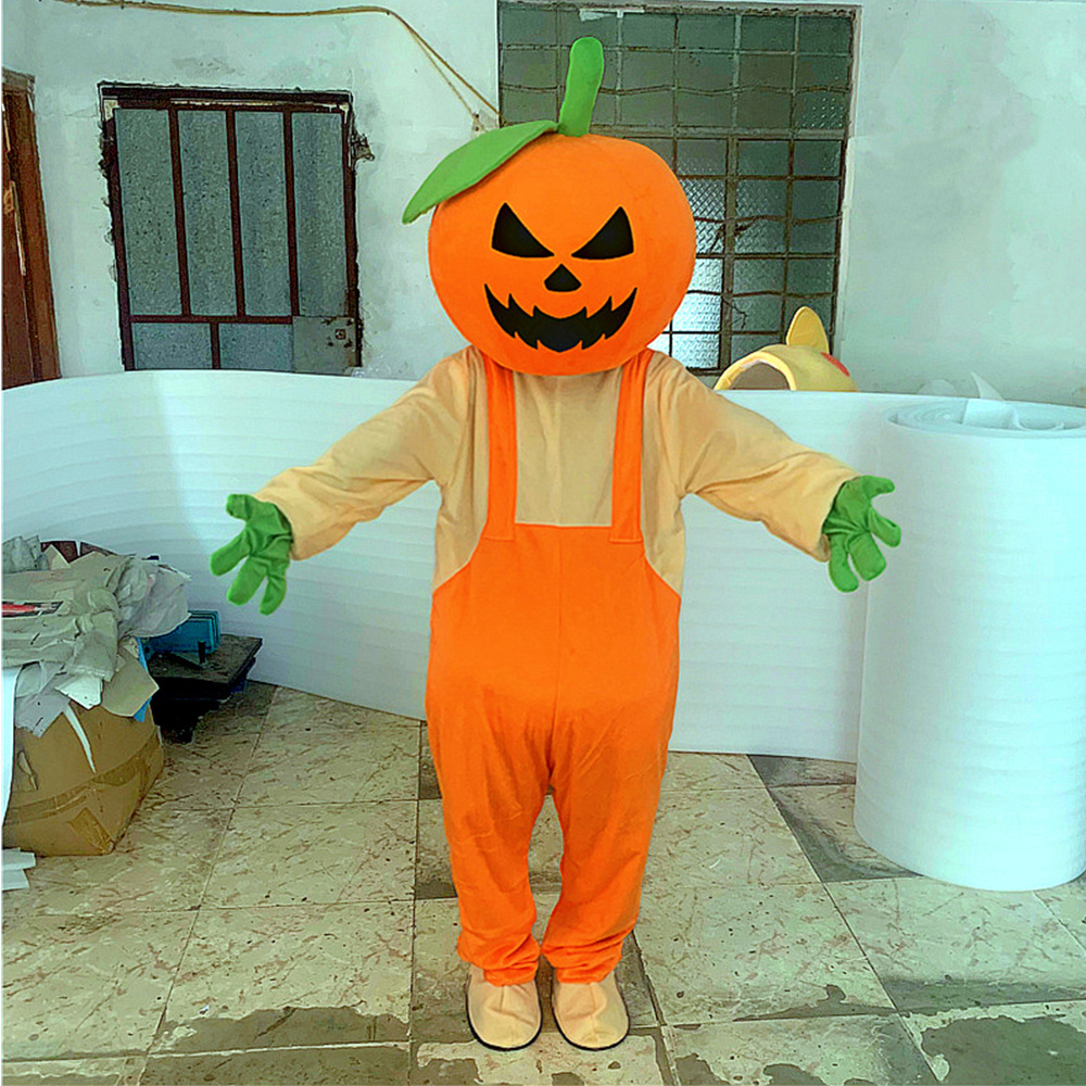 Custom Mascot Costumes Party Game Unisex Xmas Halloween Pumpkin Mascot Costume Suit Adult Dress Cosplay