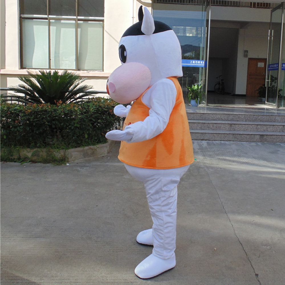 Advertising ceremony Fancy Dress Party Animal carnival perform prop Cosplay Dairy cow Milk cows Cartoon character Mascot Costume