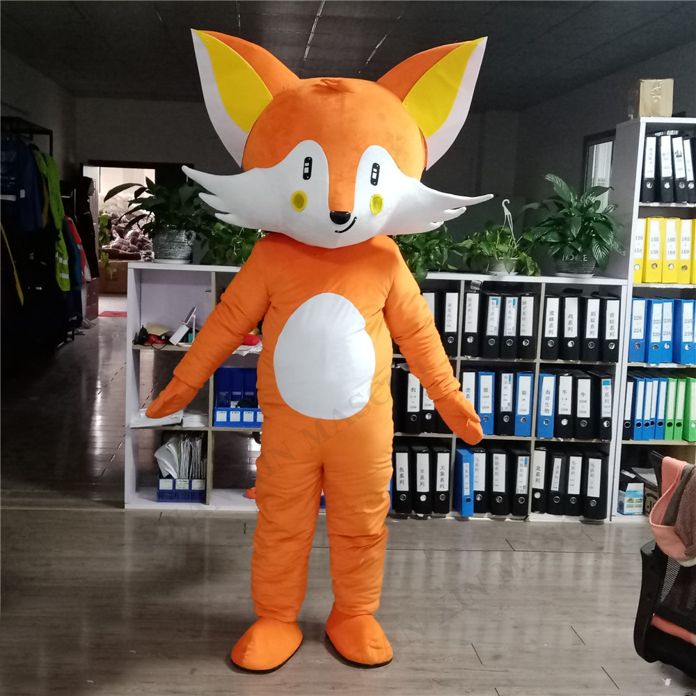 Yellow Fox Hedgehog Mascot Costume Fox Mascot Costume Suits Cosplay Party Fursuit Outfits Clothing Halloween Costume Cosplay