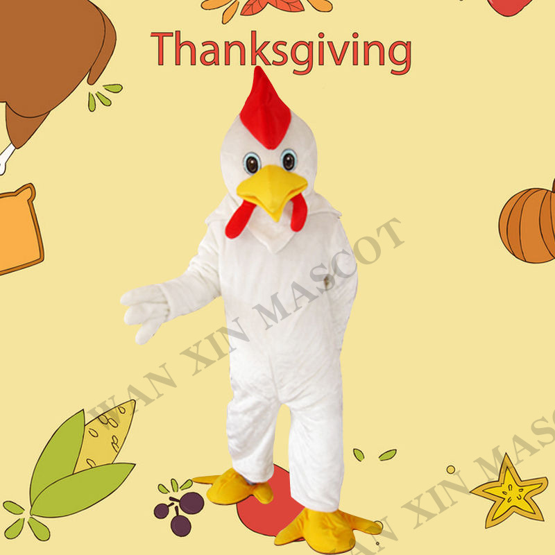 custom mascot Birthday Halloween cartoon character play animal chicken costume brown orange Chicken mascot costume