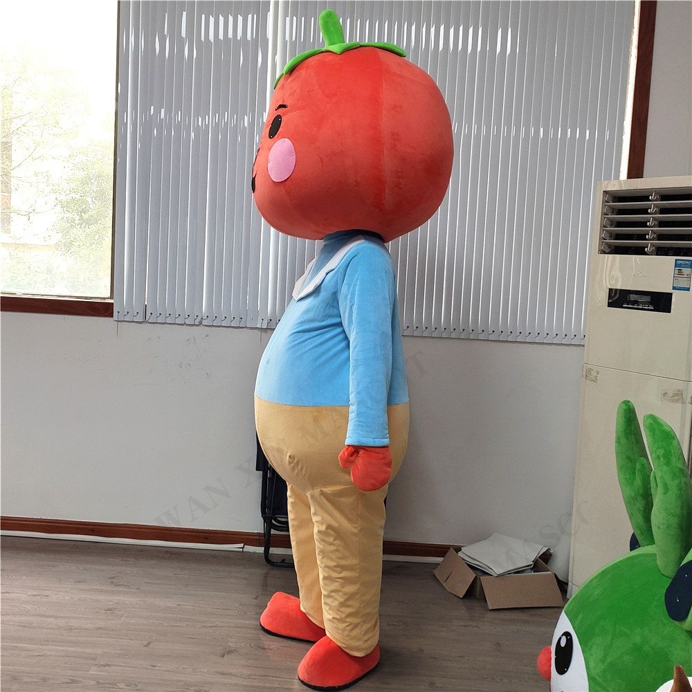 Carnival Fancy Dress Red Apple Cherry Tomato Mascot Costume Adult Cartoon Character Suit Vegetables Theme Cosplay Costumes