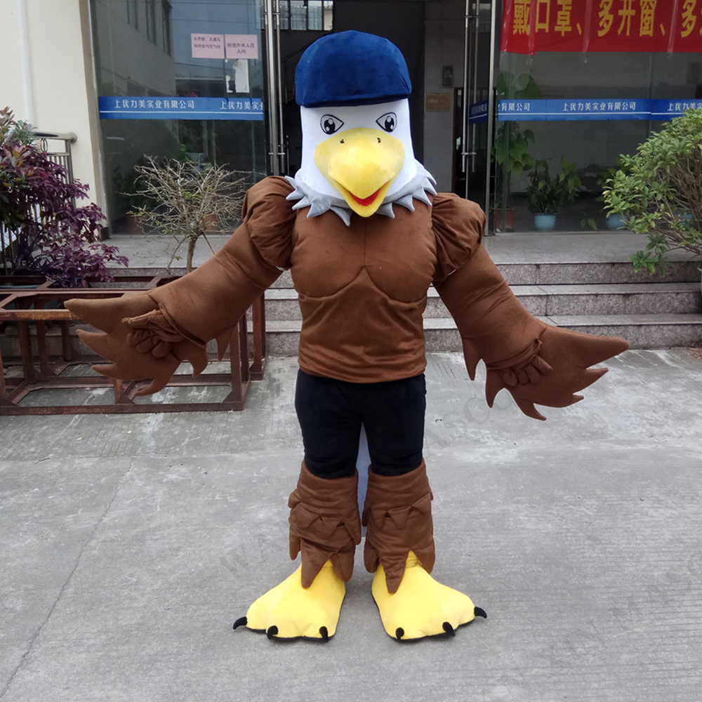 Christmas Fancy Dress Halloween Performance Outfits Fur Plush Adults Cosplay Costume Eagle Animal Cartoon Mascot Costume