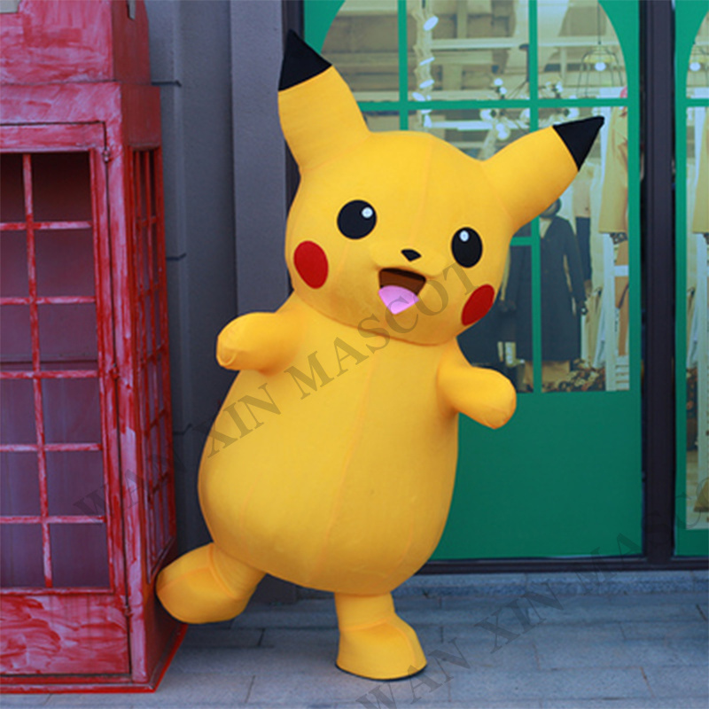 High quality Cartoon character inflatable adult mascot costume mascot costume  Pikachu mascot costume