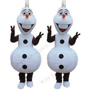 High quality High Quality Custom Olafes Mascot Costume Adult Cartoon Character Plush snowman Mascot Costumes