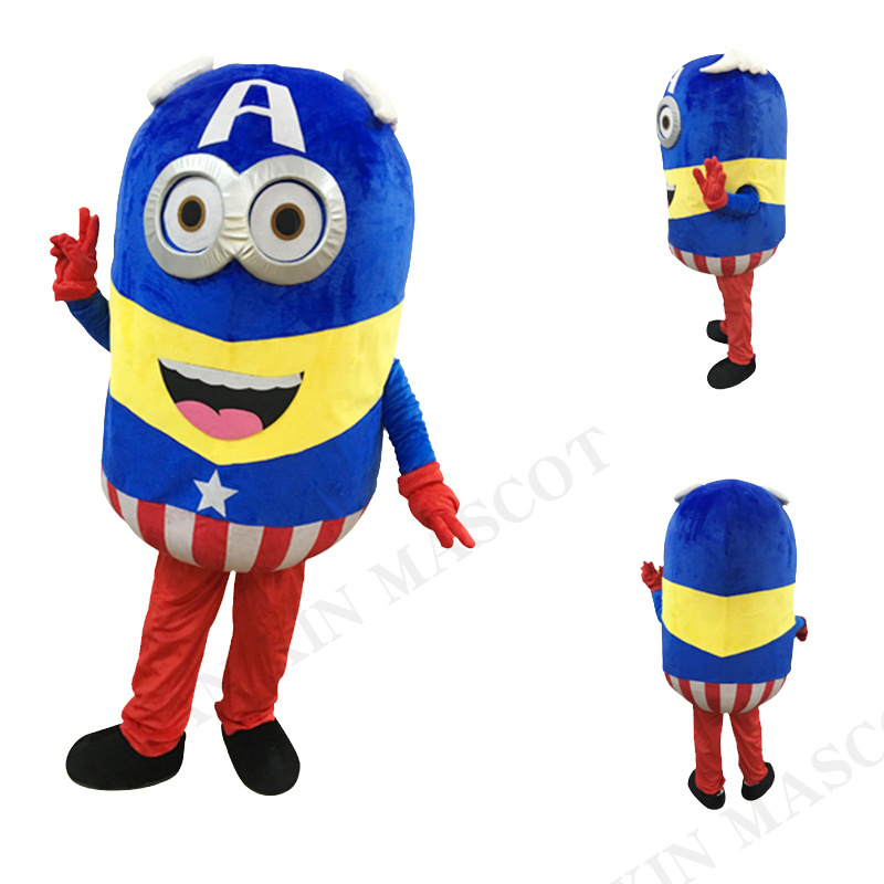 Cute animated yellow animal costume mascot for Christmas and Thanksgiving party custom mascot costume