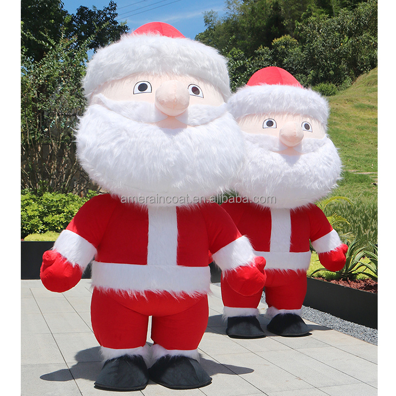 Hot sale Inflatable Santa Claus Snowman Costumes Mascot Adult Fancy Dress Christmas Party Kawaii Carnival Costumes