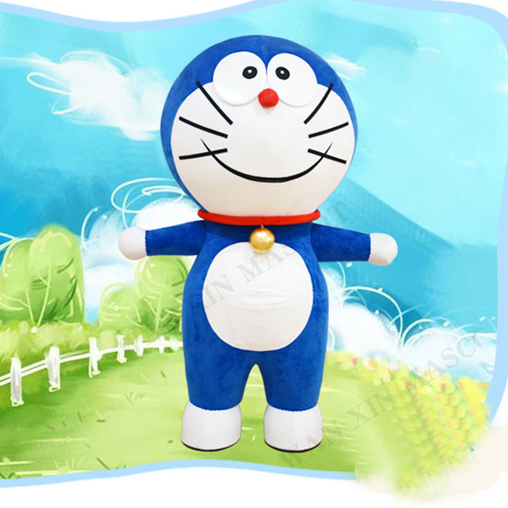 Carnival Costumes Animal Inflatable Doraemoning Mascot Costume Doraemoning Mascot,  blue and white manga cat Mascotte Cat