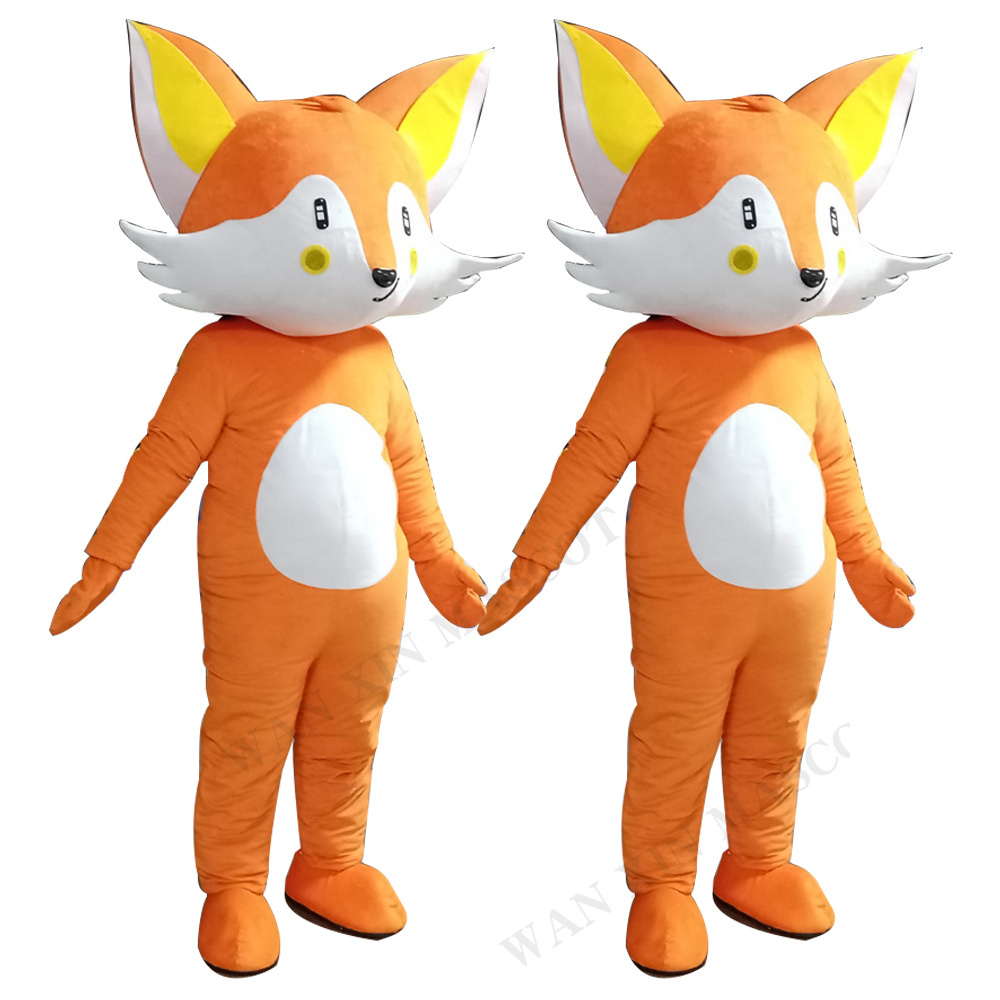 Yellow Fox Hedgehog Mascot Costume Fox Mascot Costume Suits Cosplay Party Fursuit Outfits Clothing Halloween Costume Cosplay