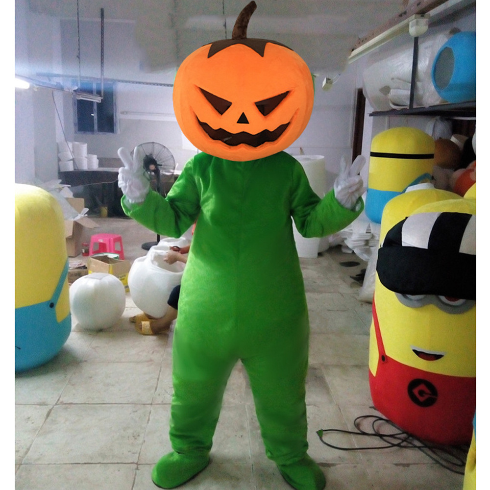 Custom Mascot Costumes Party Game Unisex Xmas Halloween Pumpkin Mascot Costume Suit Adult Dress Cosplay