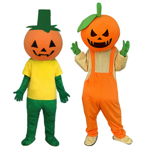 Halloween Big pumpkin Mascot Costume Cartoon Plush Anime theme character Adult Size Party Outdoor Outfit Suit Cosplay