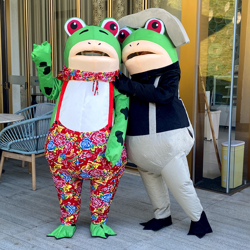 Products Custom Frog Mascot Costume Party Entertainment Event Display Products Cartoon Character Costume Adult Mascot costume