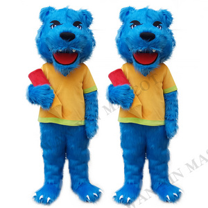 Mascot Factory Custom Cartoon Monster Mascot Costume Cute Blue Monster Mascot Large Event Adult Party costume Tiger