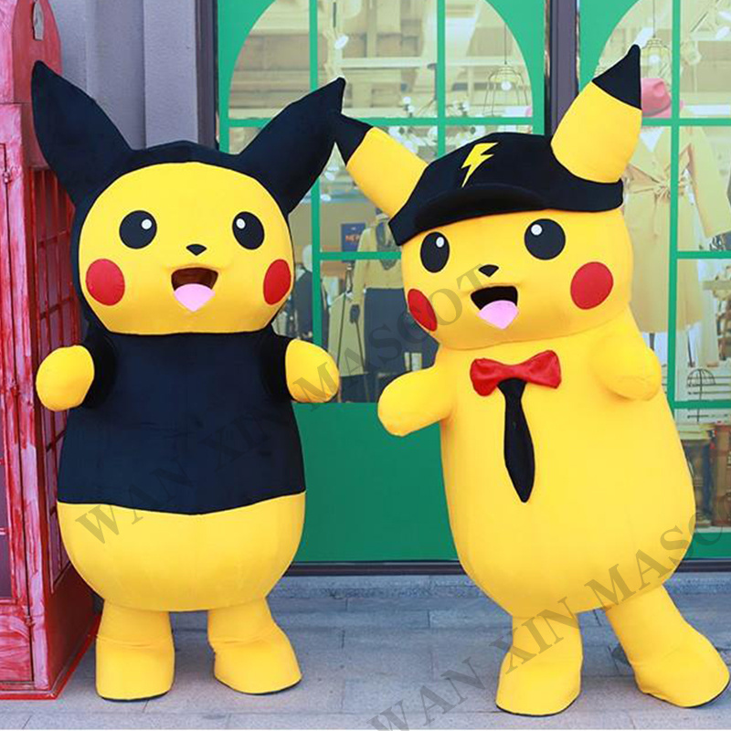 High quality Cartoon character inflatable adult mascot costume mascot costume  Pikachu mascot costume