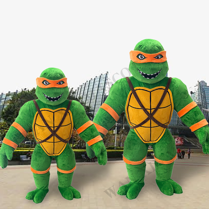 Cartoon green Ninja Turtles Cosplay costume Carnival giant party show costume mascot tortoise mascot mascot adults plush toy