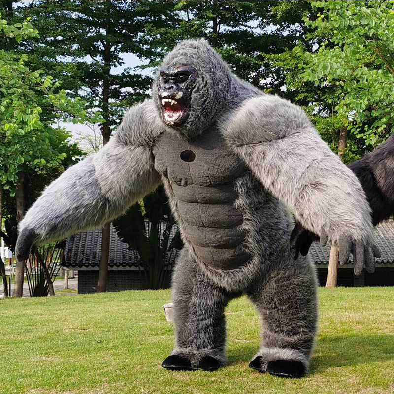 Hot sale Inflatable gorilla mascot costume 2.6 m 3 m monkey gorilla custom anime mascot theme makeup carnival