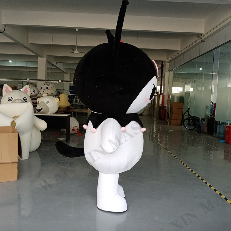 Cute cartoon black beauty doll cat plush cat toy custom mascot costume mascot costume cartoon character