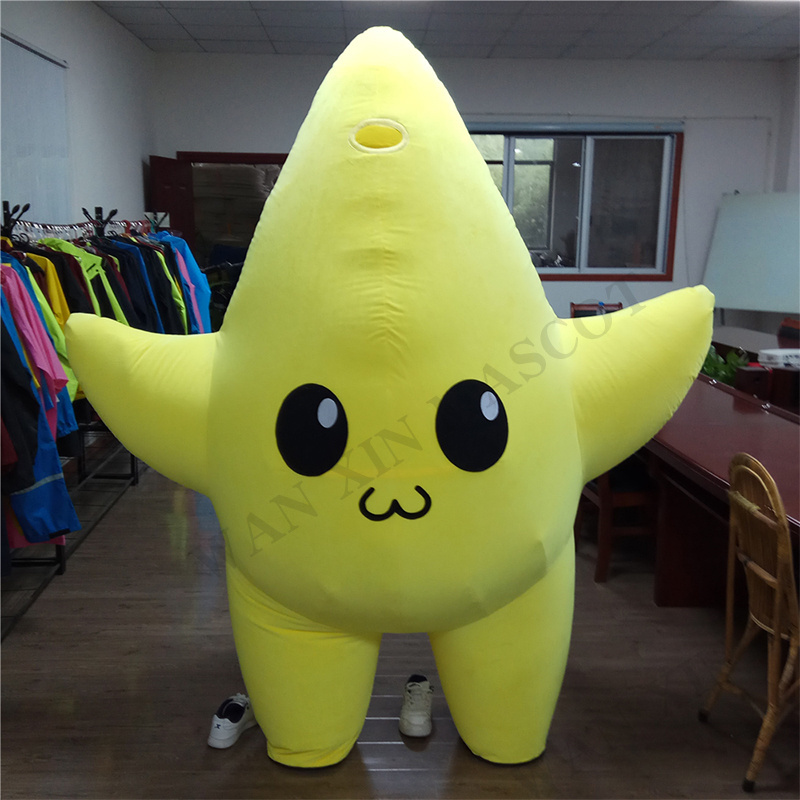 Cute Fat star mascot costume commercial walk performance Yellow Star character inflatable mascot costume food mascot custom