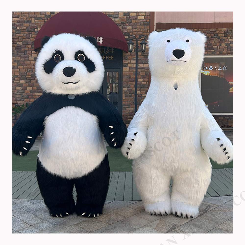 Halloween Christmas Party activities Cartoon costumes Inflatable mascot costumes cute panda and polar bear