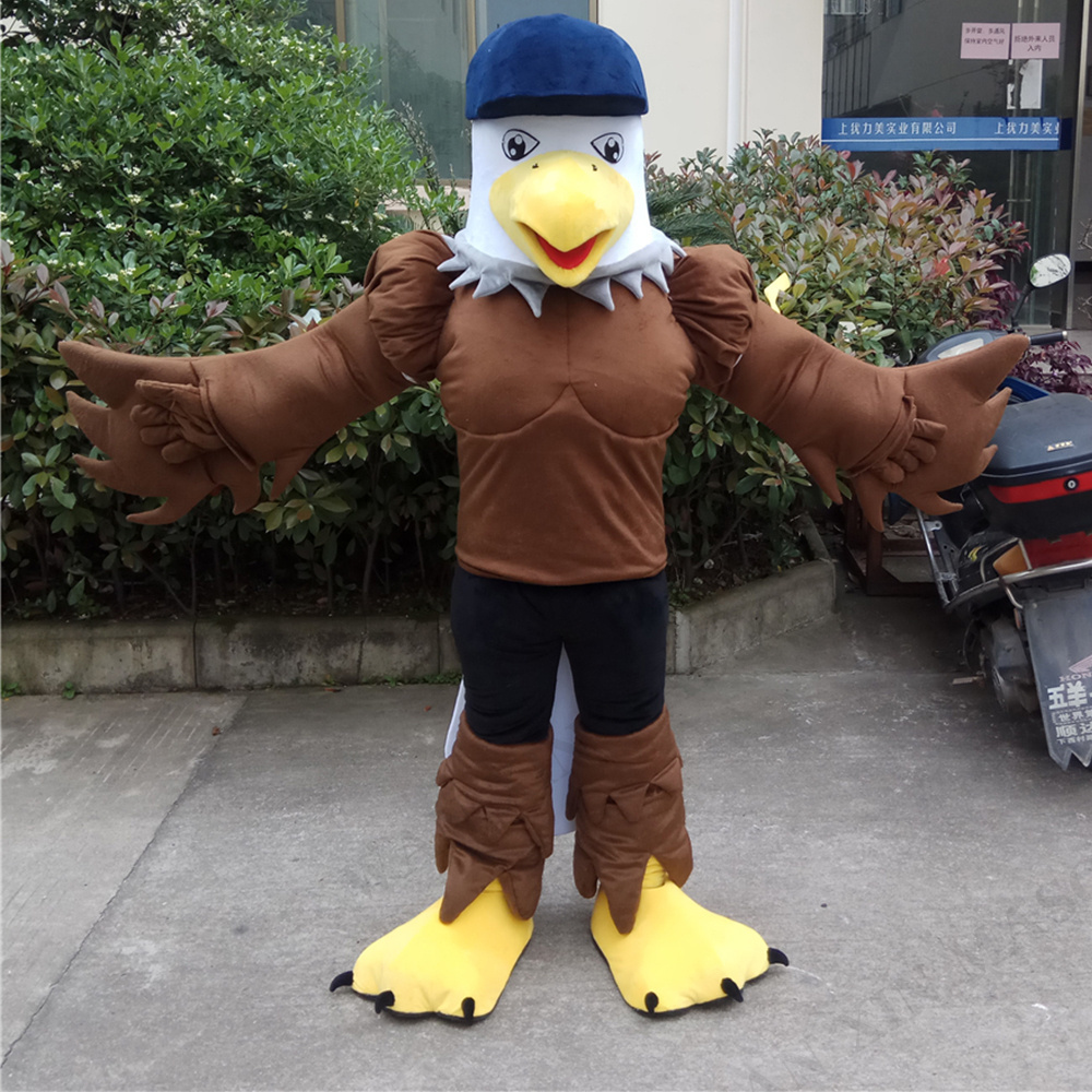 Christmas Fancy Dress Halloween Performance Outfits Fur Plush Adults Cosplay Costume Eagle Animal Cartoon Mascot Costume