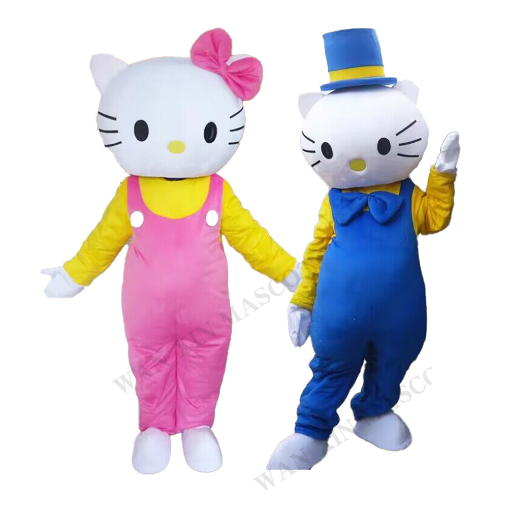 stuffed toys Hello Cat Mascot Cosplay Fancy Dress Outfit for Adult Mascot Costume Animal cat party event mascot