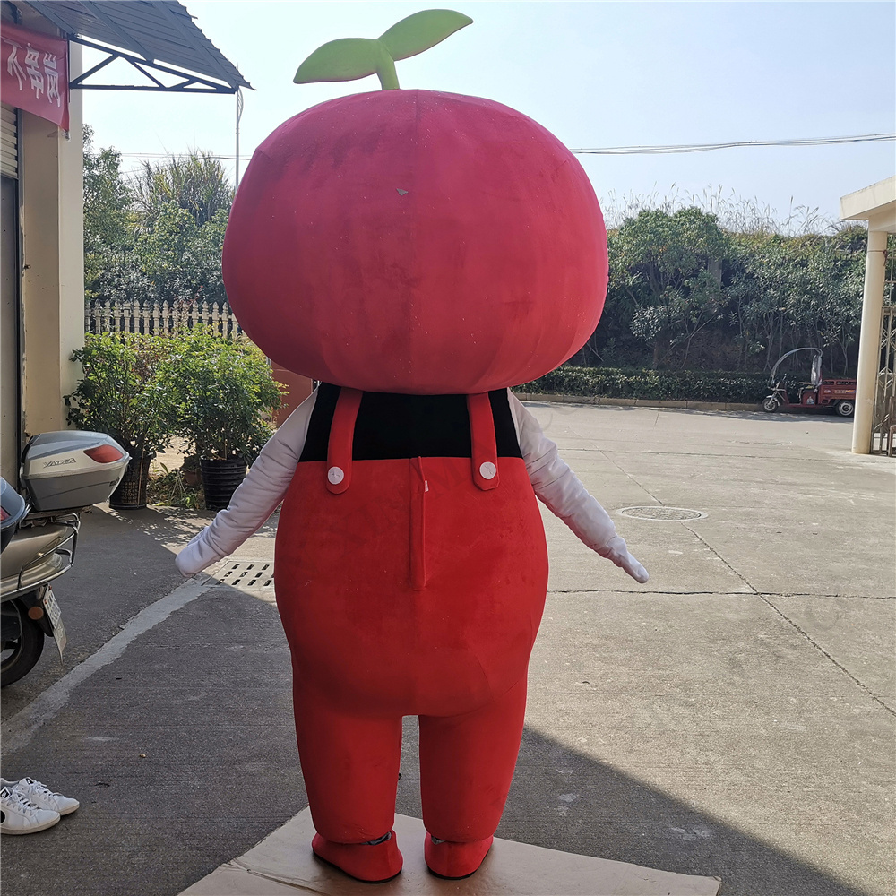 Apple Mascot Costume Fruit Cartoon Apparel Halloween Birthday Cosplay Adult Size Adult Mascot Costume Fruit Mascot