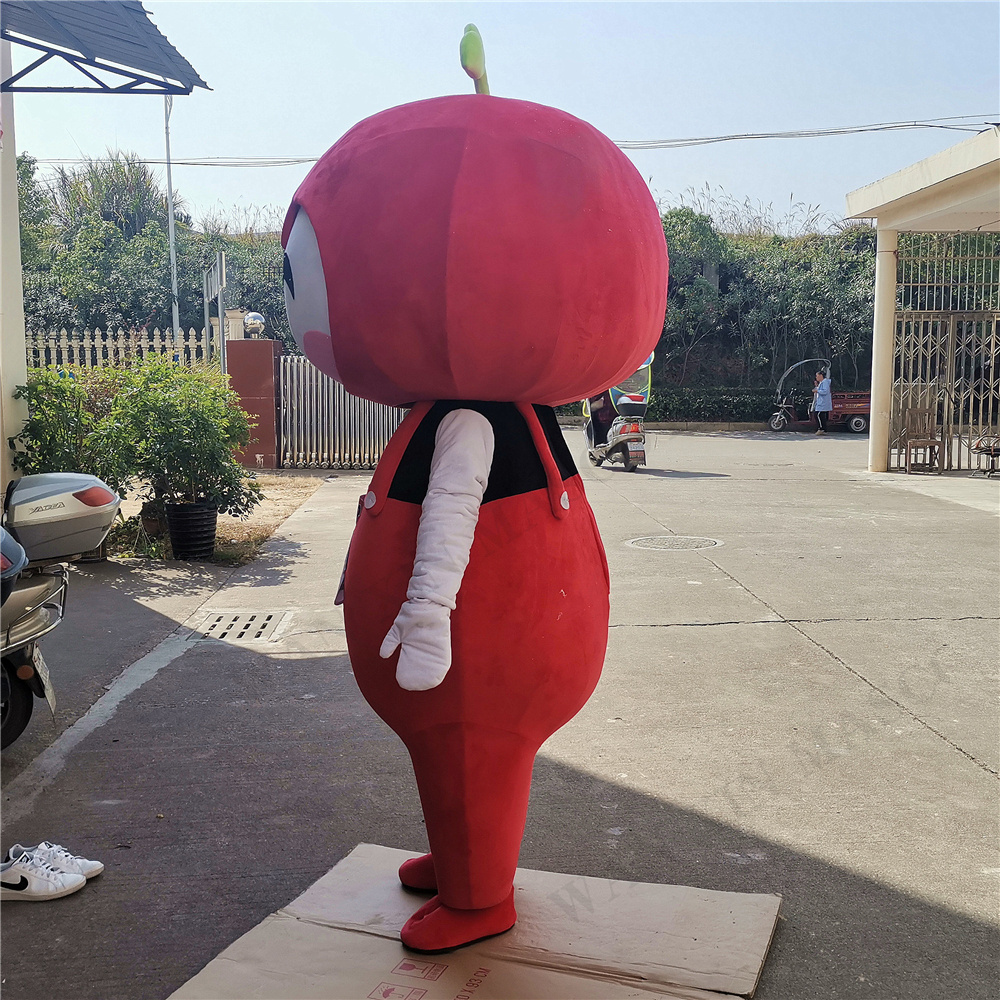 Apple Mascot Costume Fruit Cartoon Apparel Halloween Birthday Cosplay Adult Size Adult Mascot Costume Fruit Mascot