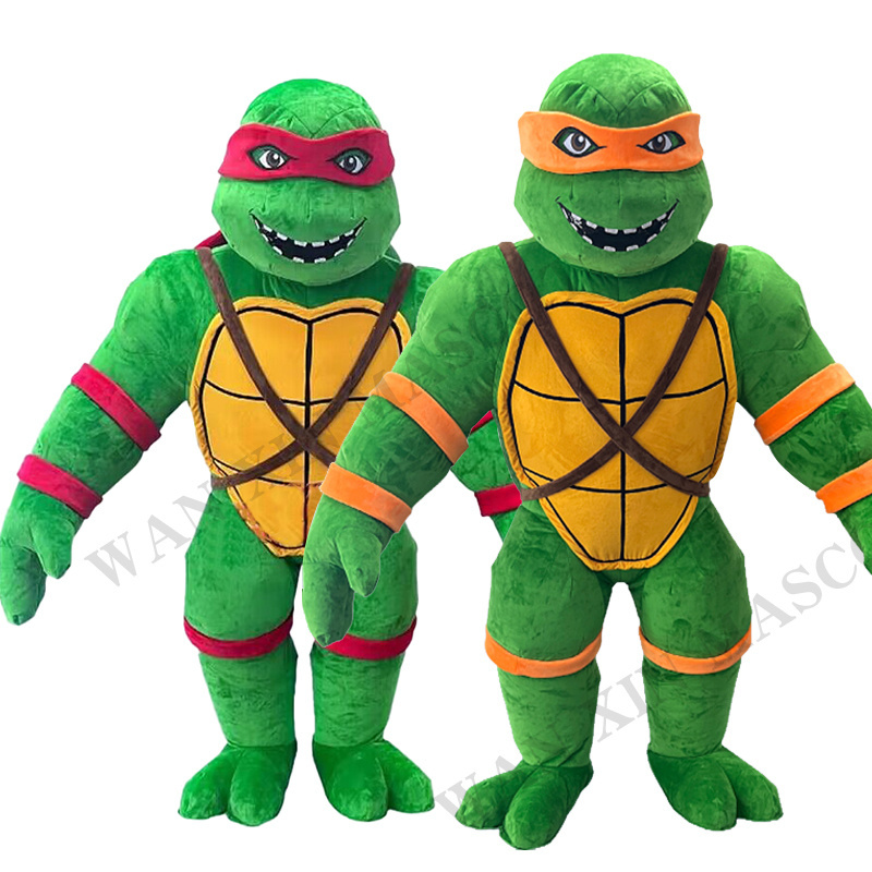 Cartoon green Ninja Turtles Cosplay costume Carnival giant party show costume mascot tortoise mascot mascot adults plush toy