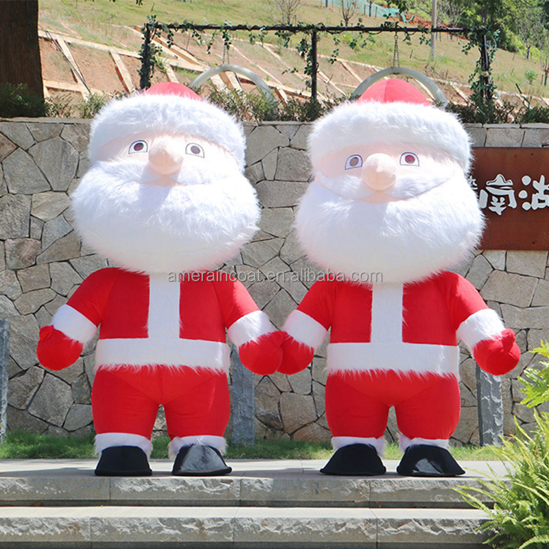 Hot sale Inflatable Santa Claus Snowman Costumes Mascot Adult Fancy Dress Christmas Party Kawaii Carnival Costumes