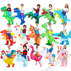 Hot selling Halloween party Funny walking children adult dinosaur master drawing custom pattern Costume Inflatable suit