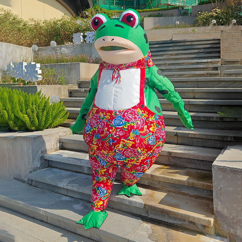 Products Custom Frog Mascot Costume Party Entertainment Event Display Products Cartoon Character Costume Adult Mascot costume