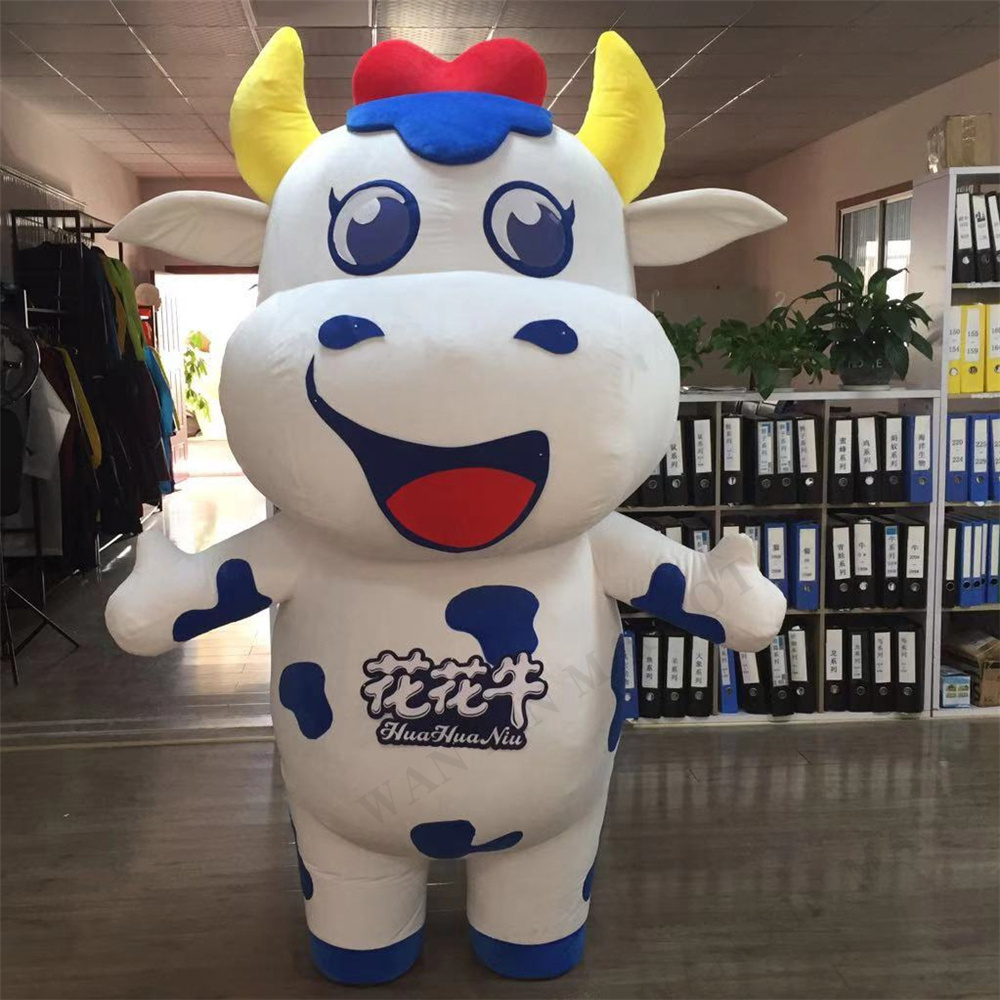 Advertising  Fancy Dress Party Animal carnival perform prop Cosplay Dairy cow Milk cows Cartoon character Mascot Costume