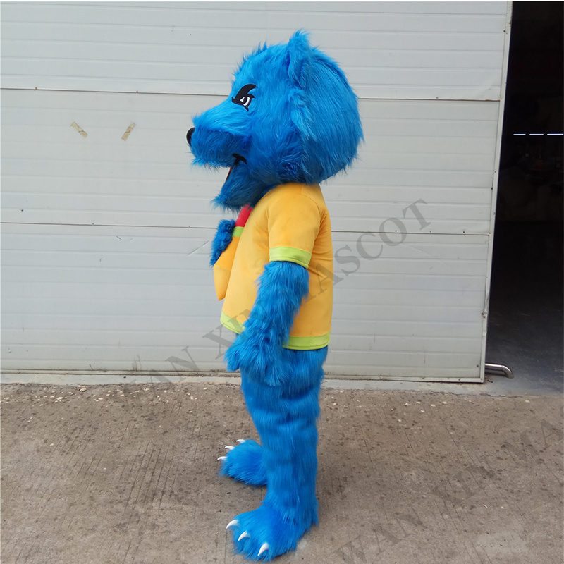 Mascot Factory Custom Cartoon Monster Mascot Costume Cute Blue Monster Mascot Large Event Adult Party costume Tiger