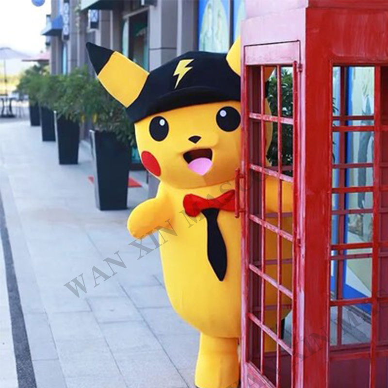 High quality  Animal Mascot Costumes For Halloween Party  Pikachu mascot costume inflatable mascot